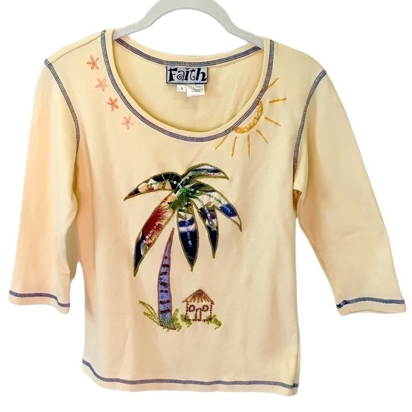 𝅺❣️ Embellished Island Top ❣️Size S - Picture 1 of 8